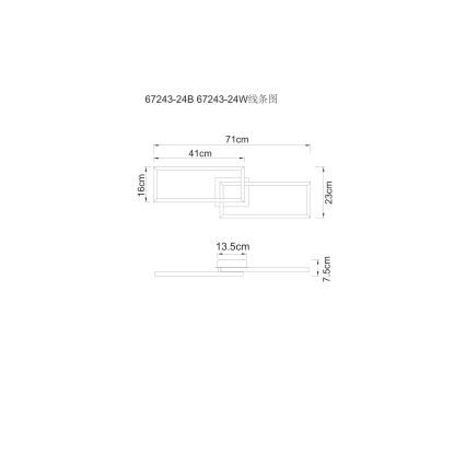 Globo - LED Decken-Kronleuchter 2xLED/12W/230V