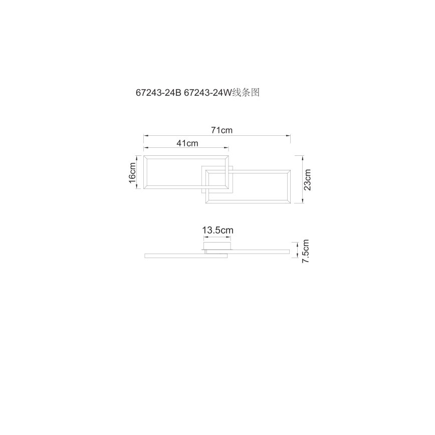 Globo - LED Decken-Kronleuchter 2xLED/12W/230V