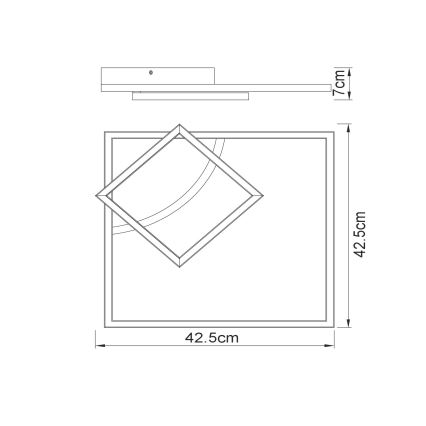 Globo - LED-Anbaukronleuchter LED/40W/230V