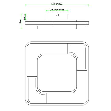 Globo - LED Deckenleuchte LED/30W/230V