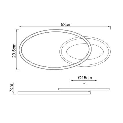 Globo - LED Decken-Kronleuchter LED/24W/230V