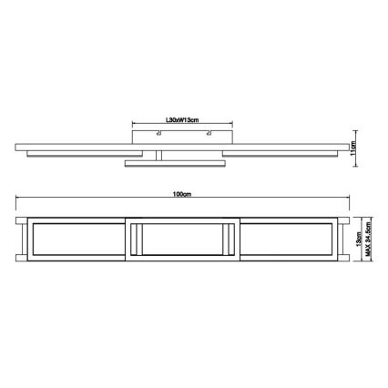 Globo - Dimmbare LED-Deckenleuchte LED/30W/230V 2700-6500K + Fernbedienung