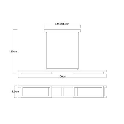 Globo - LED-Hängeleuchte an Schnur LED/30W/230V