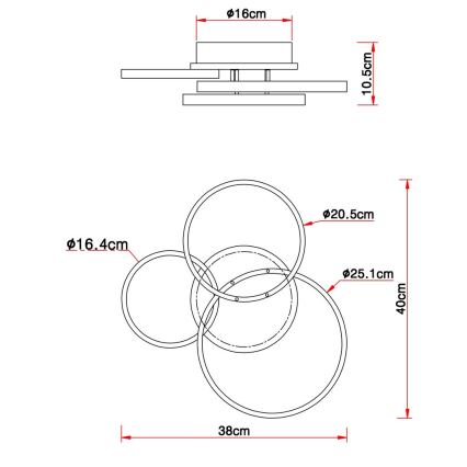 Globo  - LED-Deckenleuchte LED/30W/230V