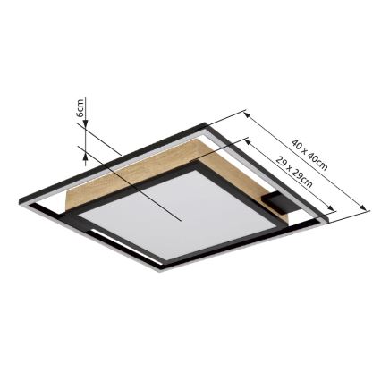 Globo - Dimmbare LED-Deckenleuchte LED/40W/230V 2700-6500K + Fernbedienung