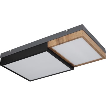 Globo 67286-30 - LED Deckenleuchte GUNDI LED/30W/230V 35x65 cm braun/schwarz