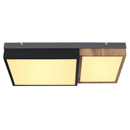 Globo 67286-30 - LED Deckenleuchte GUNDI LED/30W/230V 35x65 cm braun/schwarz