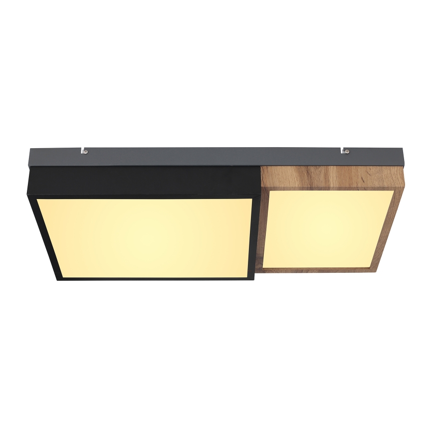 Globo 67286-30 - LED Deckenleuchte GUNDI LED/30W/230V 35x65 cm braun/schwarz