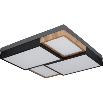 Globo 67286-50 - LED-Deckenleuchte GUNDI LED/50W/230V 60x60 cm braun/schwarz
