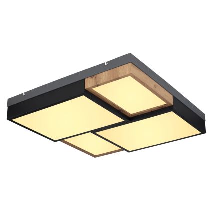 Globo 67286-50 - LED-Deckenleuchte GUNDI LED/50W/230V 60x60 cm braun/schwarz