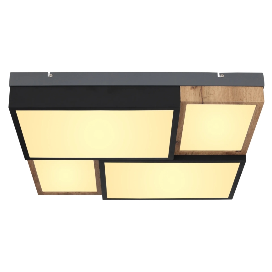 Globo 67286-50 - LED-Deckenleuchte GUNDI LED/50W/230V 60x60 cm braun/schwarz