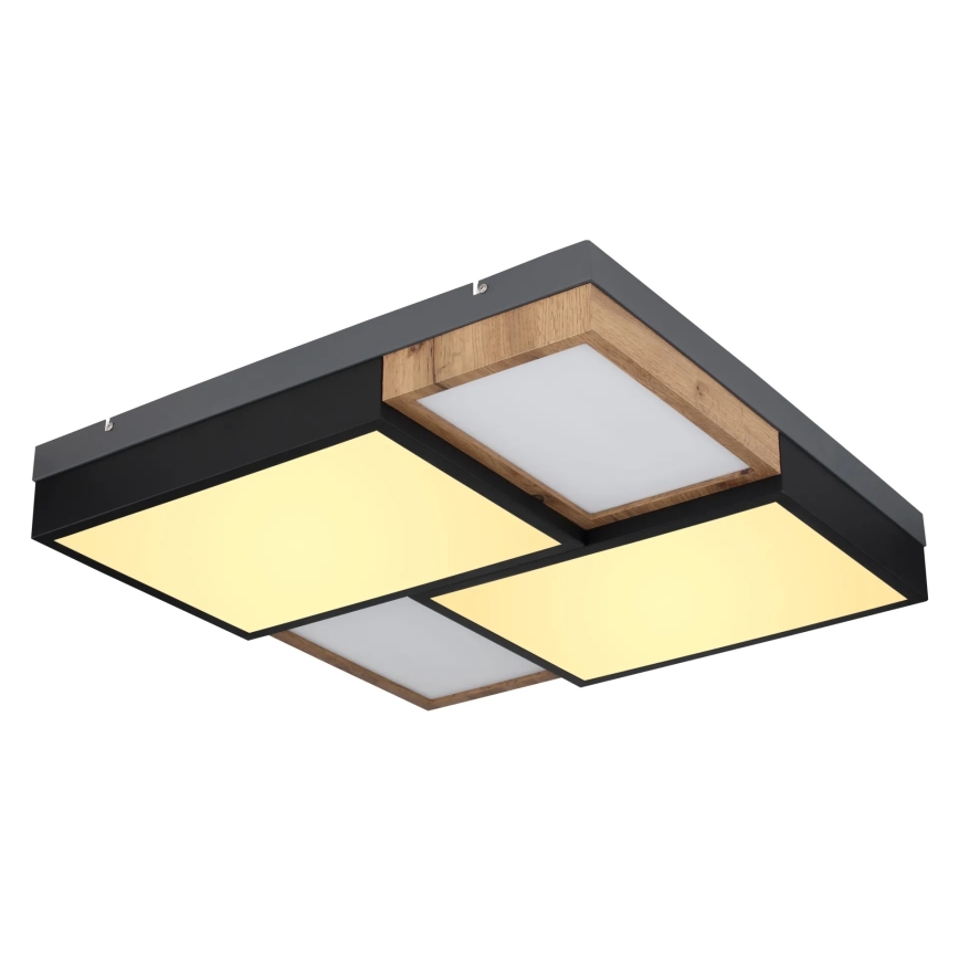 Globo 67286-50 - LED-Deckenleuchte GUNDI LED/50W/230V 60x60 cm braun/schwarz