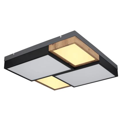 Globo 67286-50 - LED-Deckenleuchte GUNDI LED/50W/230V 60x60 cm braun/schwarz