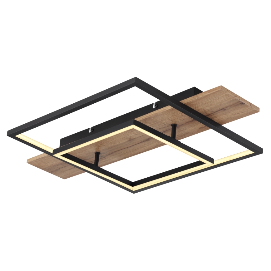 Globo 67289D - LED-dimmbare Deckenleuchte VANNI LED/24W/230V 40x60 cm braun/schwarz