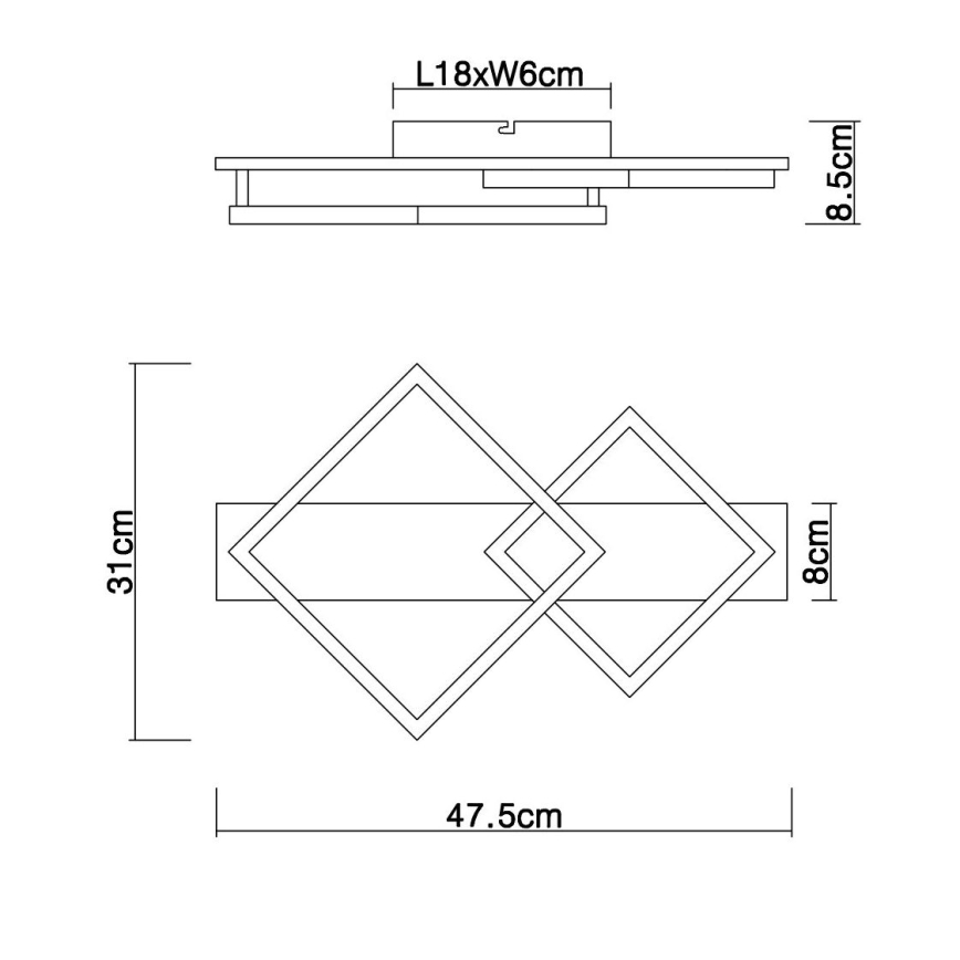 Globo - LED-Deckenleuchte LED/18W/230V