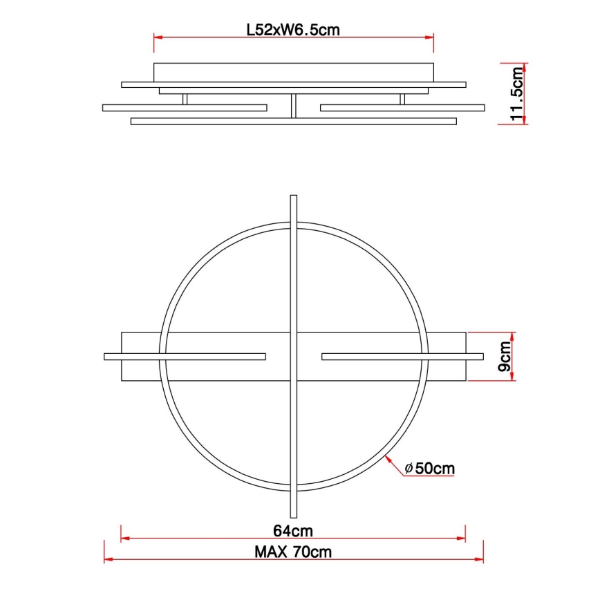 Globo - LED-Deckenleuchte LED/44W/230V