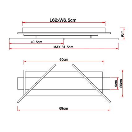 Globo - LED-Deckenleuchte LED/32W/230V