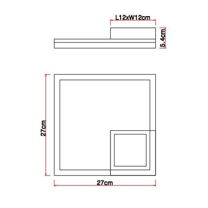 Globo - LED-Deckenleuchte LED/12W/230V