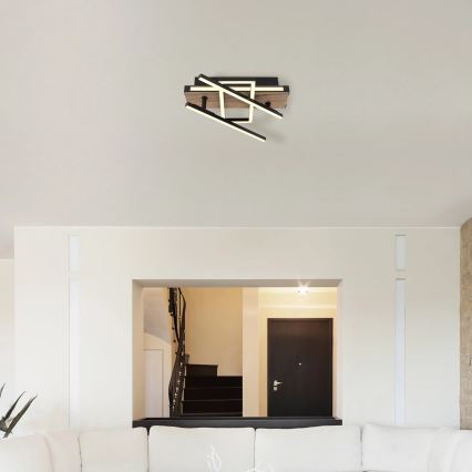 Globo 67299D2 - LED Deckenleuchte COLLI LED/30W/230V 46x68 cm braun/schwarz