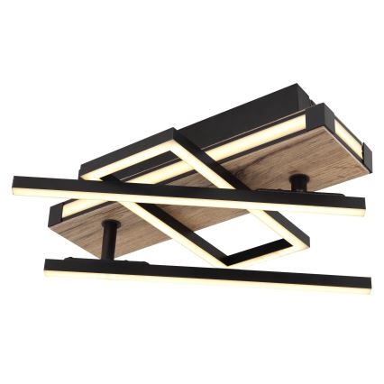 Globo 67299D2 - LED Deckenleuchte COLLI LED/30W/230V 46x68 cm braun/schwarz