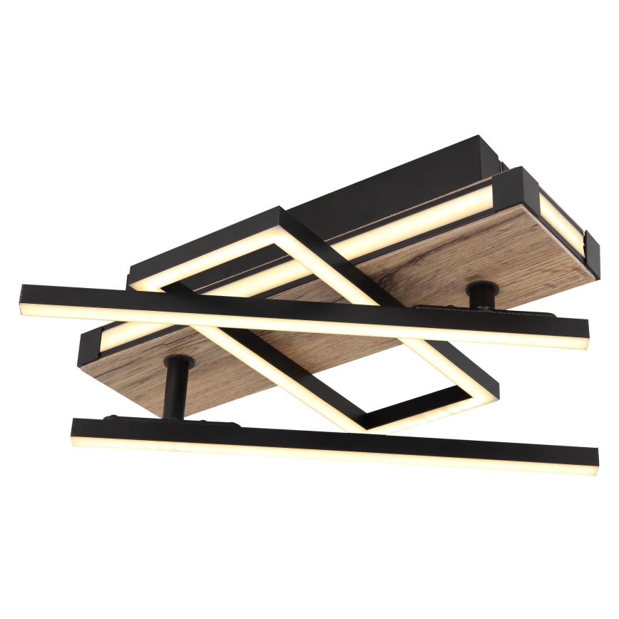 Globo 67299D2 - LED Deckenleuchte COLLI LED/30W/230V 46x68 cm braun/schwarz