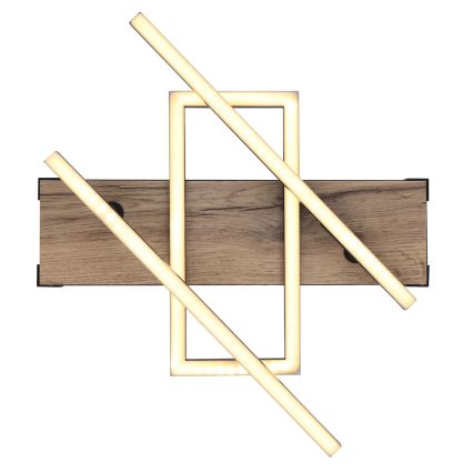 Globo 67299D2 - LED Deckenleuchte COLLI LED/30W/230V 46x68 cm braun/schwarz