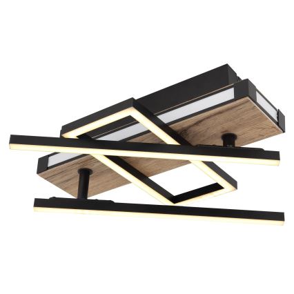 Globo 67299D2 - LED Deckenleuchte COLLI LED/30W/230V 46x68 cm braun/schwarz