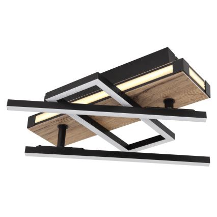 Globo 67299D2 - LED Deckenleuchte COLLI LED/30W/230V 46x68 cm braun/schwarz