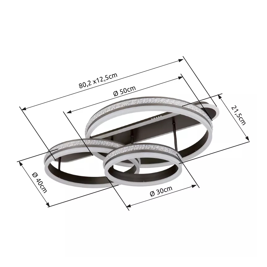 Globo - Dimmbare LED-Deckenleuchte LED/75W/230V 2700K-6000K + Fernbedienung