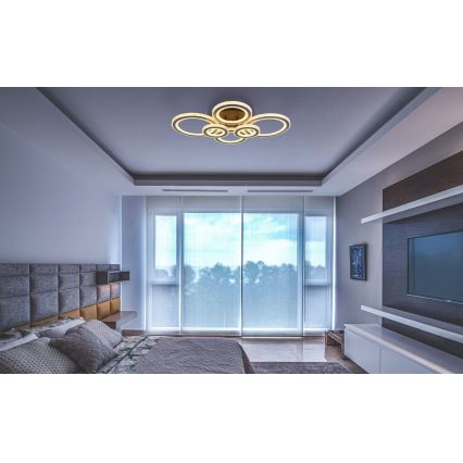 Globo - Dimmbare LED-Deckenleuchte LED/60W/230V 2700-6000K 56x78 cm anthrazit + Fernbedienung