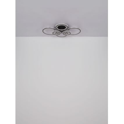 Globo - Dimmbare LED-Deckenleuchte LED/60W/230V 2700-6000K 56x78 cm anthrazit + Fernbedienung