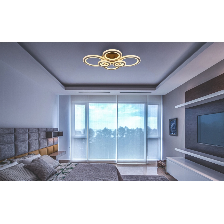 Globo - LED dimmbare Deckenleuchte LED/60W/230V 2700-6000K 56x78 cm Anthrazit + Fernbedienung