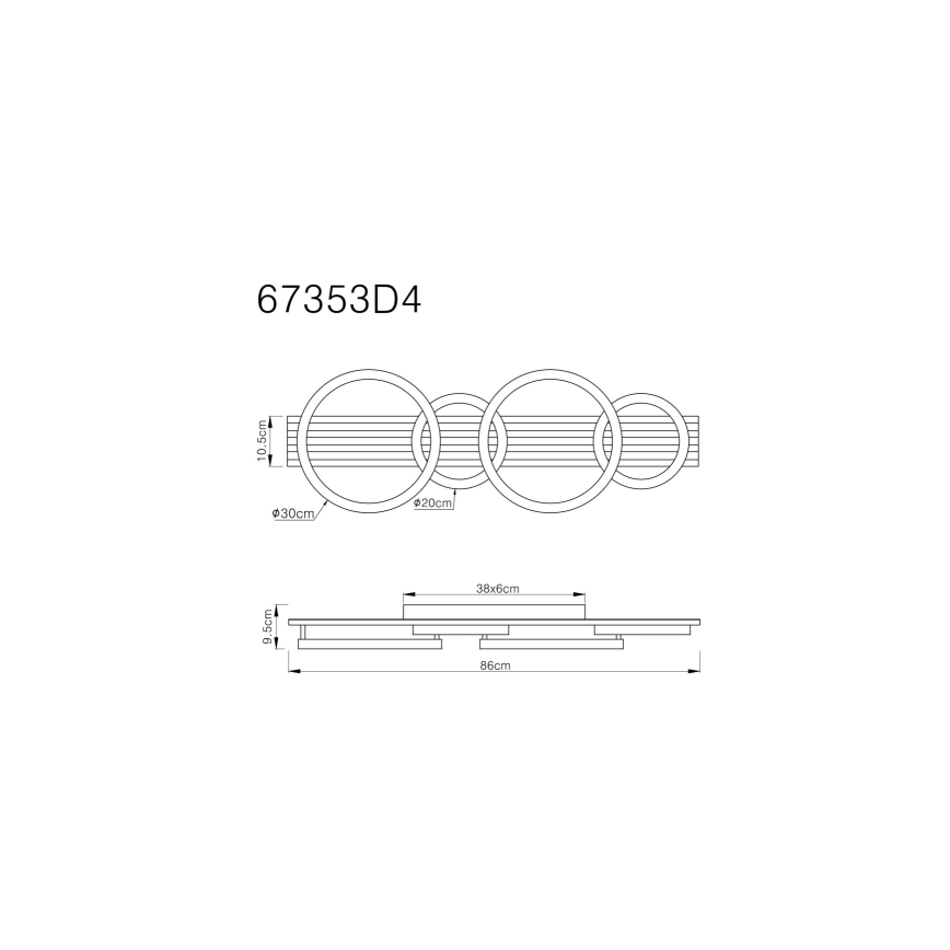 Globo - LED-Deckenleuchte LED/30W/230V 3000K 30x86 cm