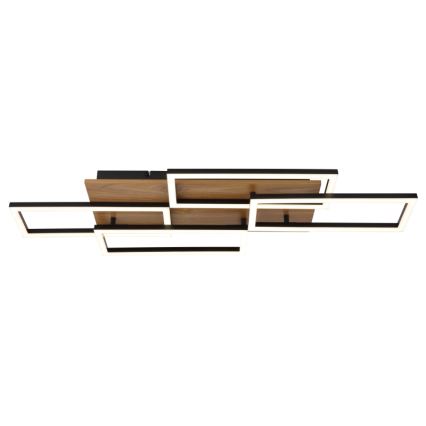 Globo - Dimmbare LED-Deckenleuchte LED/40W/230V 2700-6500K 32,5x87,5 cm braun/schwarz + Fernbedienung