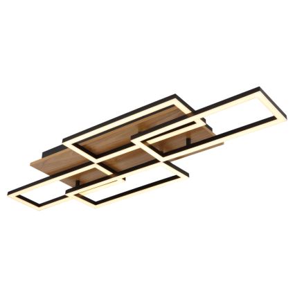 Globo - Dimmbare LED-Deckenleuchte LED/40W/230V 2700-6500K 32,5x87,5 cm braun/schwarz + Fernbedienung