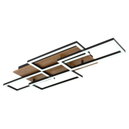 Globo - Dimmbare LED-Deckenleuchte LED/40W/230V 2700-6500K 32,5x87,5 cm braun/schwarz + Fernbedienung