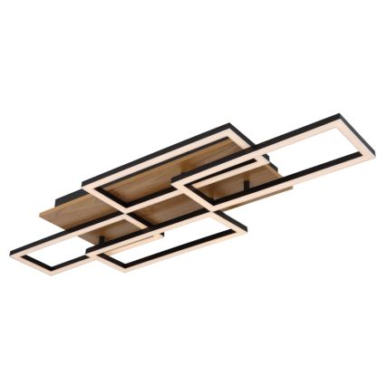 Globo - Dimmbare LED-Deckenleuchte LED/40W/230V 2700-6500K 32,5x87,5 cm braun/schwarz + Fernbedienung