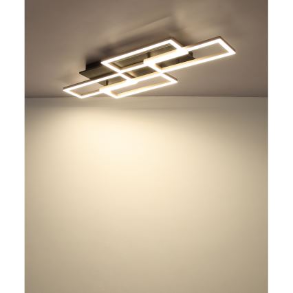 Globo - dimmbare LED-Deckenleuchte LED/40W/230V 2700-6500K 32,5x87,5 cm schwarz + Fernbedienung