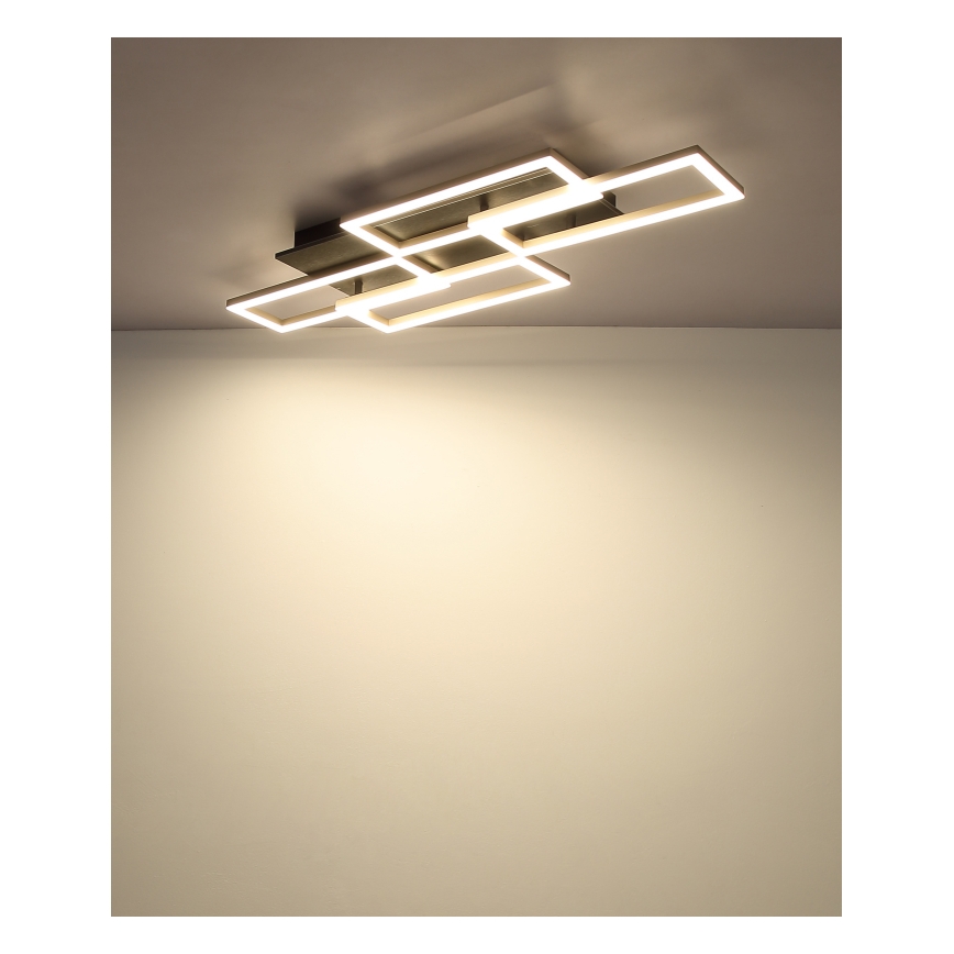 Globo - dimmbare LED-Deckenleuchte LED/40W/230V 2700-6500K 32,5x87,5 cm schwarz + Fernbedienung