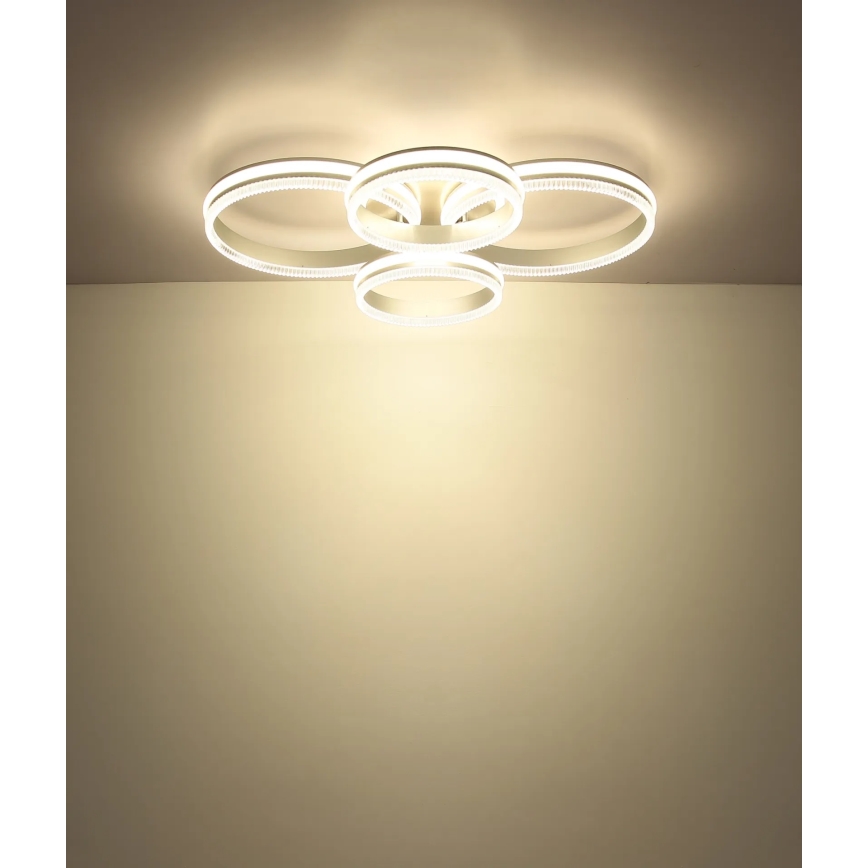 Globo - dimmbare LED-Deckenleuchte LED/90W/230V 2700-6000K silber + Fernbedienung