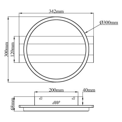Globo - LED-Deckenleuchte LED/24W/230V 4000K 30x34,2 cm
