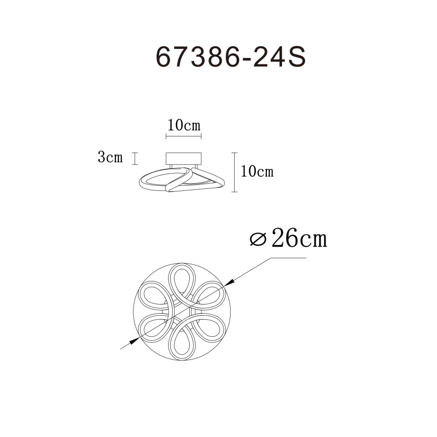 Globo - LED-Deckenleuchte LED/24W/230V 2700/4000/6000K d 26 cm matt Chrom
