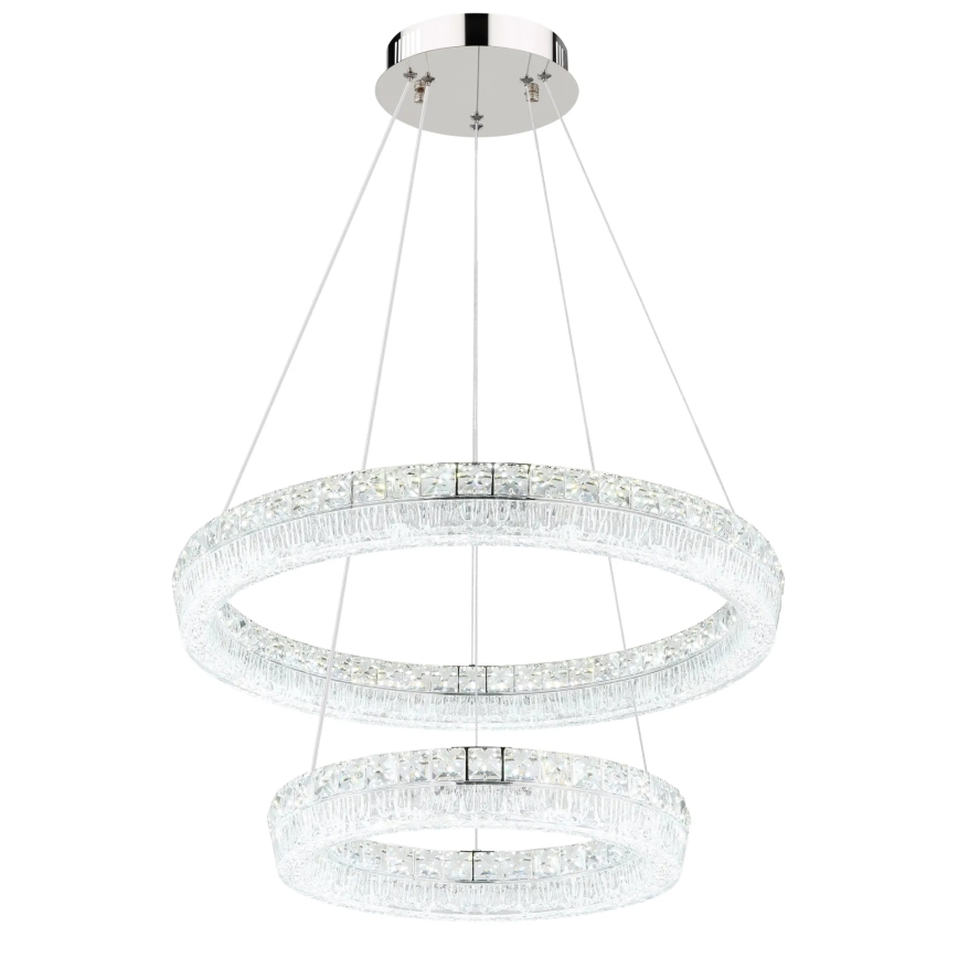 Globo - LED-dimmbare Pendelleuchte an Kabel LED/60W/230V 2700-6000K klar + Fernbedienung