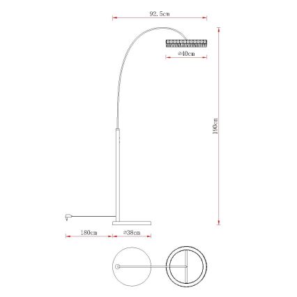 Globo - Dimmbare LED-Stehlampe LED/35W/230V 3000/4000/6000K