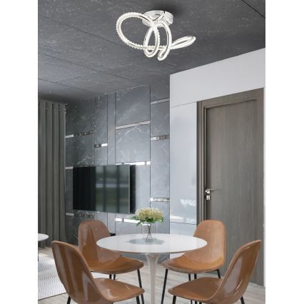 Globo - LED-dimmbare Deckenleuchte LED/40W/230V 2700-6000K glänzender Chrom + Fernbedienung