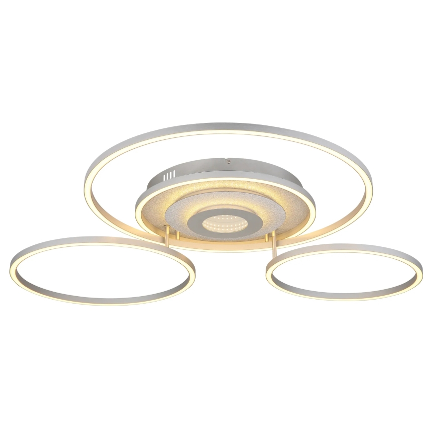 Globo - LED-dimmbare Deckenleuchte LED/60W/230V 2700-6500K 80,8x99,2 cm silber + Fernbedienung