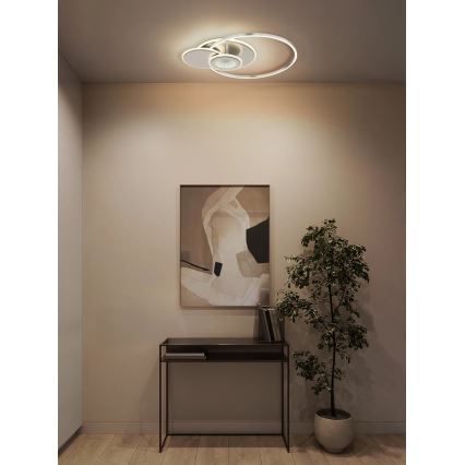 Globo - dimmbare LED-Deckenleuchte LED/24W/230V 2700-6500K silber + Fernbedienung