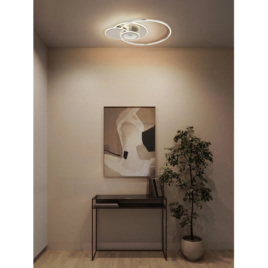 Globo - dimmbare LED-Deckenleuchte LED/24W/230V 2700-6500K silber + Fernbedienung