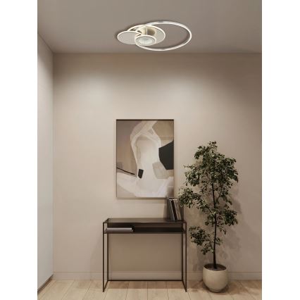 Globo - dimmbare LED-Deckenleuchte LED/24W/230V 2700-6500K silber + Fernbedienung