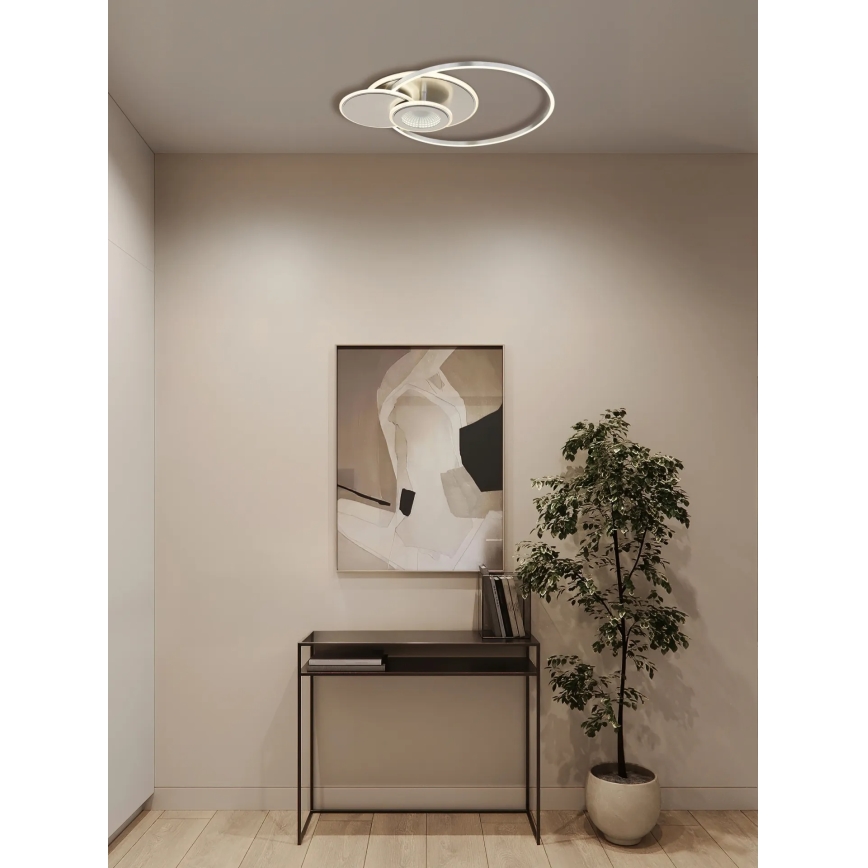 Globo - dimmbare LED-Deckenleuchte LED/24W/230V 2700-6500K silber + Fernbedienung